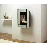 FOCAL POINT Mirrored Glass Contemporary Electric Fire