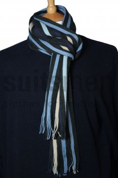 Mens Knitted Stripey Scarf