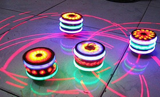 Fomccu  1Pc Magic Music Spinning Tops Gyroscope with Colorful Flash Light-emitting Red Laser Line Gift for Boys Children Kids Girls