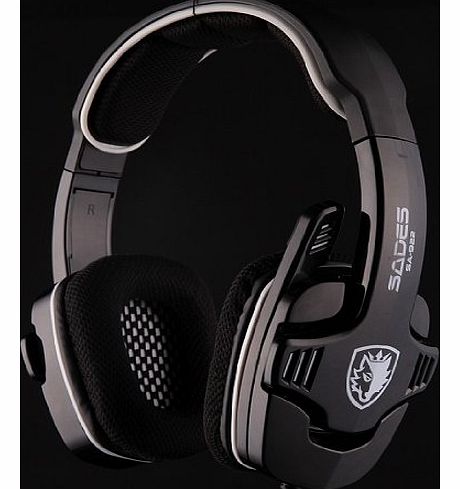 Sades SA-922 7.1 USB Gaming Headset Headphone with High-precision stereo sound source position including Mic for Laptop PC PS3 PS4 Xbox360 Black