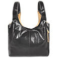Fontanelli Black & Tan Reversible Italian Leather Handbag