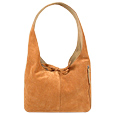 Brown and Tan Reversible Hobo Bag