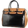 Fontanelli Polished Leather Birkin Style Handbag