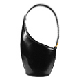 Striking Black Italian Leather Handbag