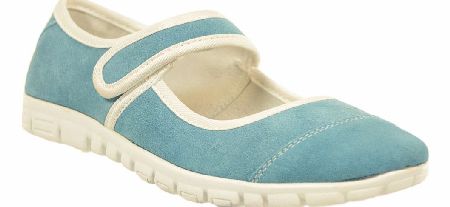 FOOT THERAPY Melissa Blue Suede Sporty Shoe