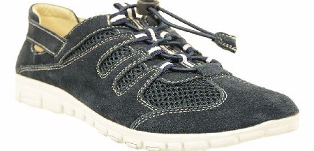 FOOT THERAPY Natalie Navy Suede Trainer