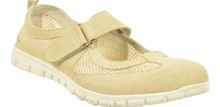 FOOT THERAPY Shelly Beige Suede Sporty Shoe