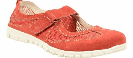 FOOT THERAPY Shelly Red Suede Sporty Shoe