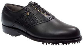 Footjoy Classics Dry Premiere Black Smooth/Black Croc print 50616 Golf Shoe