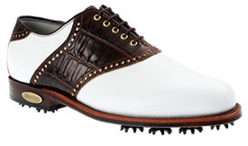footjoy Classics Dry Premiere White/Dark Brown 50295 Golf Shoe