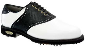 Footjoy Classics Tour White Smooth/Black Plaid Print 51807 Golf Shoe