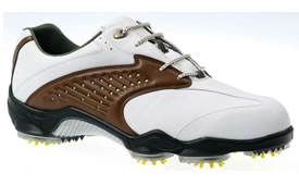 footjoy Golf Shoe DryJoys White/Brown #53753
