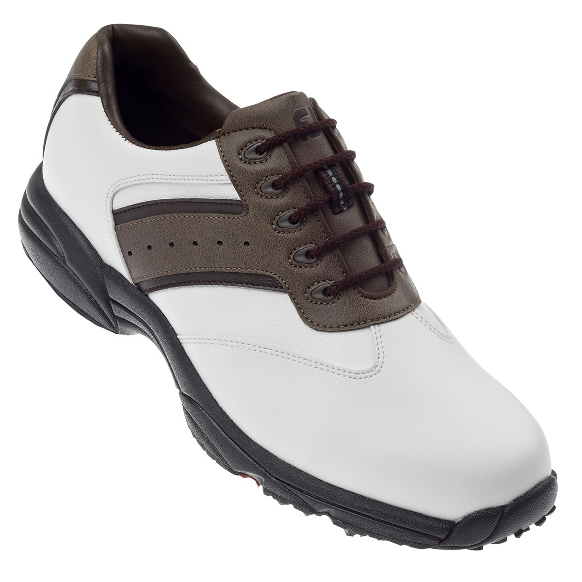 GreenJoys Golf Shoes White/Brown #45406