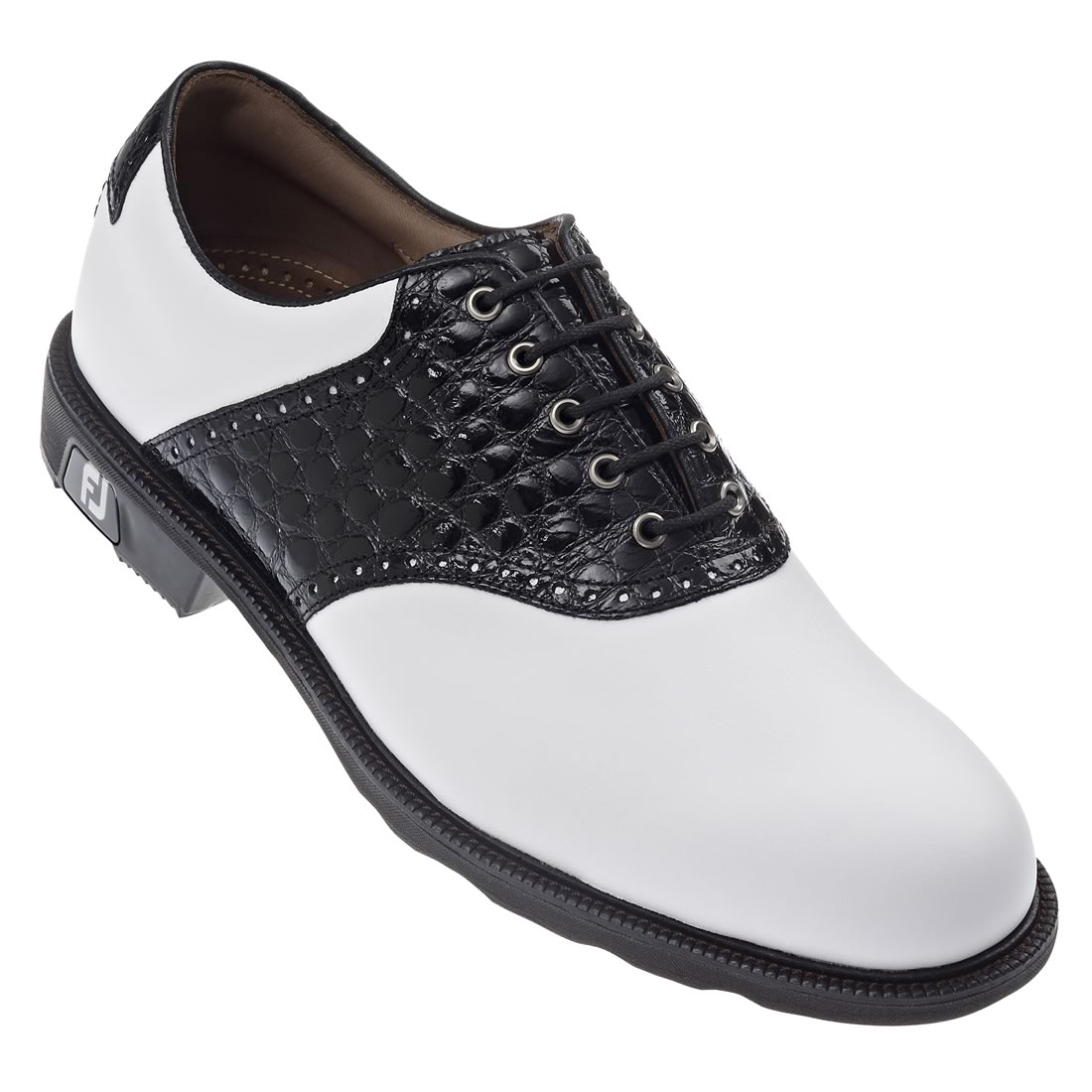 FootJoy Icon Golf Shoes White/Black Croc #52113