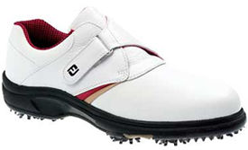 Footjoy Womens eComfort White/White/Red/Taupe 98509 Golf Shoe