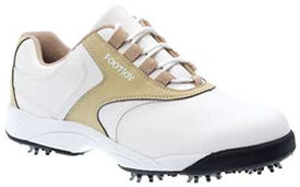 Footjoy Womens Greenjoys White/Taupe/White 48763 Golf Shoe