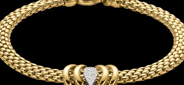 Fope 18ct Yellow Gold 0.13 Carat Diamond Set