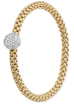 Flex It Solo Gold Diamond Bracelet `647B PAVE