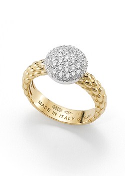 Flex It Solo Gold Diamond Ring `AN648 PAVE
