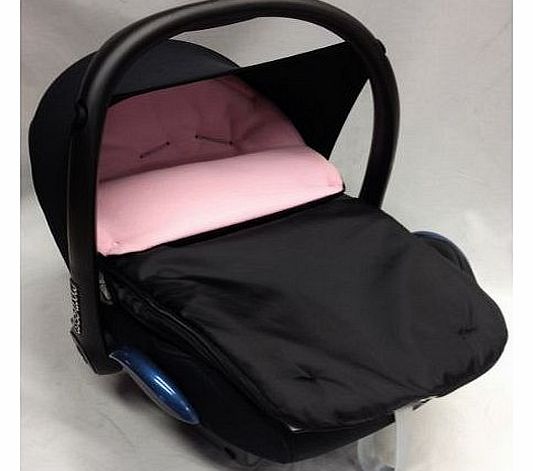 For-Your-Little-One Ltd Universal Car Seat Footmuff To Fit Maxi Cosi Cabrio Light Pink
