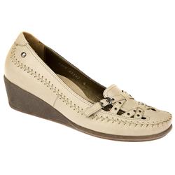 Female FOR1107 Leather Upper Leather Lining Casual Shoes in Panda Beige
