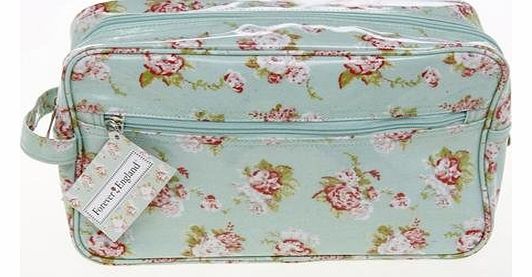 Martha Rose Designer Oilskinned Wash Bag In Floral Design LP70879