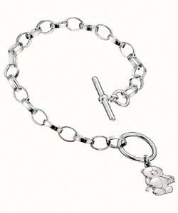Forever Friends Sterling Silver Tiffany Style Charm Bracelet