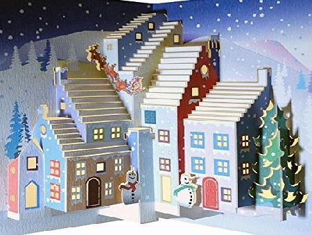 Forever Handmade Cards Pop Ups POP111 - Christmas Snowmen amp; Santa - Laser Pop Up Card