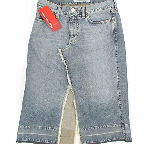 Fornarina  ``Cowboy Jeans`` womens midi skirt used-look denim (blue)