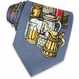 Fornasetti Alla Salute - Ink Blue Printed Silk Tie