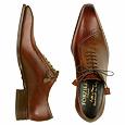Brown Italian Handcrafted Leather Cap Toe Dress Shoes
