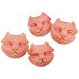 Forzieri Exclusives Vintage Pink Coral Cat Cufflinks