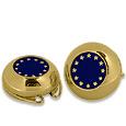 Forzieri Gold Plated European Flag Button Covers
