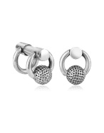 Golfball Double Sided Sterling Silver Cuff Links