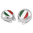 Forzieri Italian Flag Silver Plated Button Covers