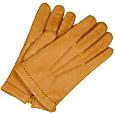 Men` Cashmere Lined Deer Italian Leather Gloves