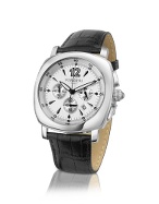 Forzieri Men` Stainless Steel Silver Dial Chronograph Watch