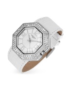 Forzieri Ottavia - Ladies`White Swarovski Crystal Dress Watch