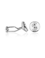 Forzieri Polished Sterling Silver Dollar Sign Cuff Links