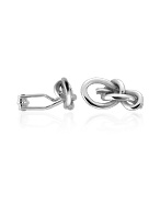 Polished Sterling Silver Knot Cuff Links