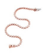 Prong-set Diamond 18K Rose Gold Tennis Bracelet