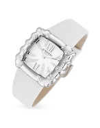 Forzieri Tigra - Swarovski Crystal Frame White Dress Watch