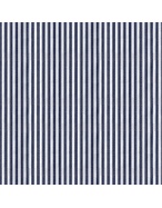 Forzieri White and Blue Pencil Stripe 2 Ply Poplin Cotton