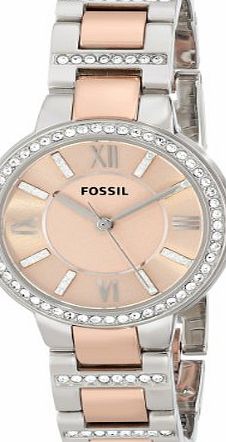 Fossil Fall 2014 ES3405 30mm Silver Steel Bracelet amp; Case Mineral Womens Watch
