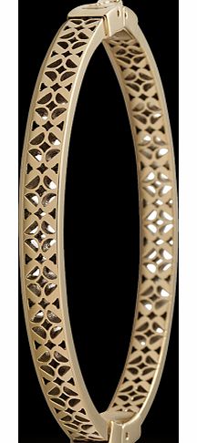 Fossil Iconic Gold Plated Engraved Bangle