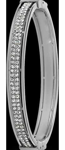 Fossil Iconic Steel and Cubic Zirconia Bangle