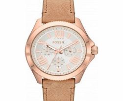 Fossil Ladies Cecile Chronograph Sand Leather