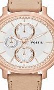 Fossil Ladies Chelsey Sand Leather Strap Watch