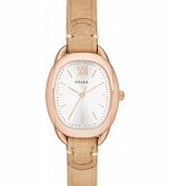 Fossil Ladies Sculptor Sand Leather Strap Watch