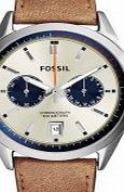 Fossil Mens Del Rey Chronograph Tan Leather